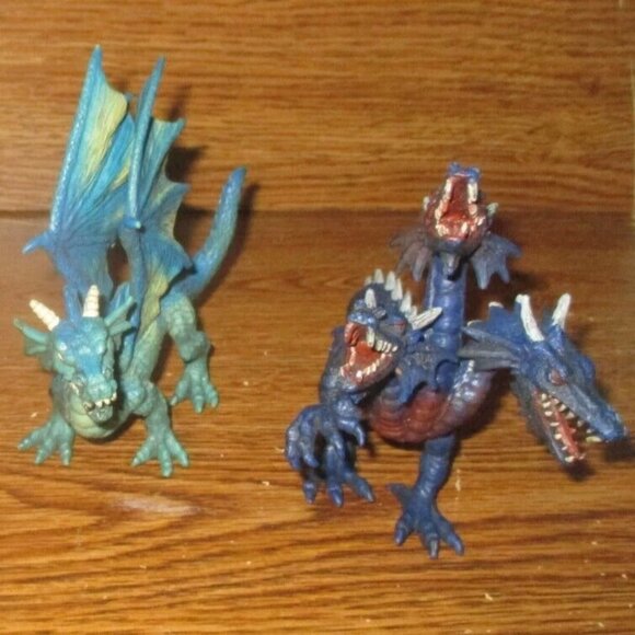 Lot of 4 Dragons/ Hydras Solid PVC Plastic Action Figure 6.5" 2243-P1/2/4/6 - Picture 2 of 16